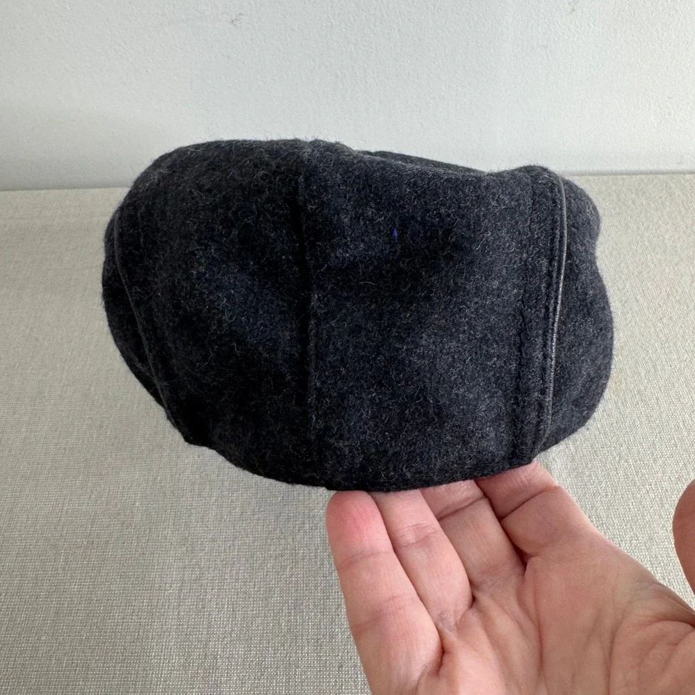 Perry‎ Ellis Wool Newsboy Hat Charcoal L/XL New